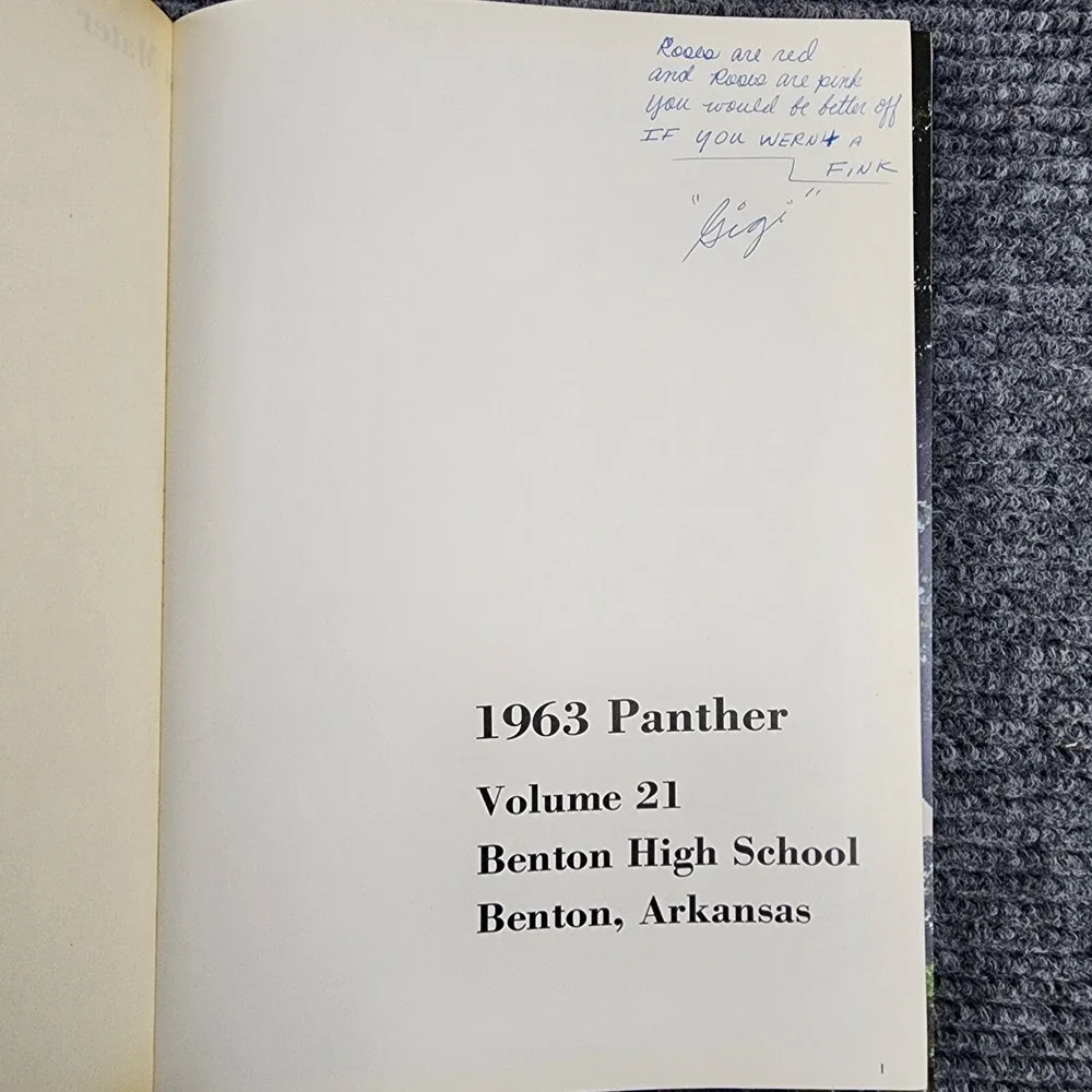 1963 Benton‎ High School Yearbook Arkansas Panther